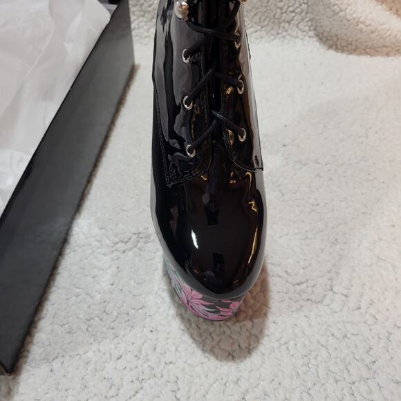 NEW Ellie Shoes Women's JUICY Ankle Platform Boot Ankle  Black SIZE 8 boots - Picture 6 of 8